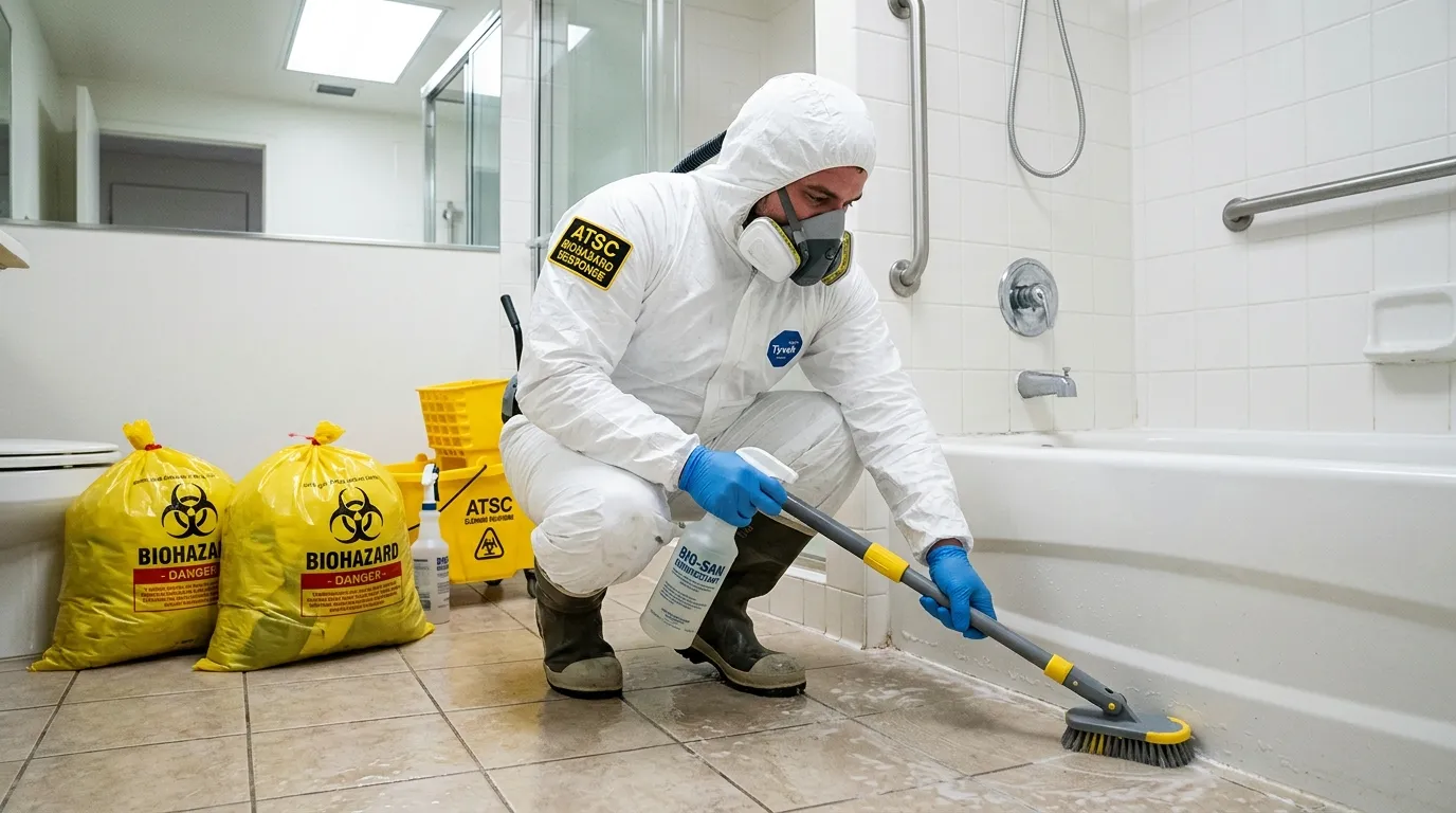 Decontamination equipment deployed for Blood Cleanup in Melissa